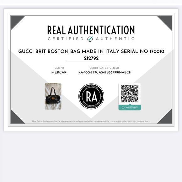 SOLD 🔵 Authenticated Gucci Brit Boston Bag. Black Patent Leather. - Picture 13 of 15